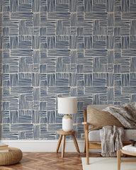 Blue Contemporary Wallpaper