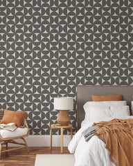 Semi Circles Gray Wallpaper