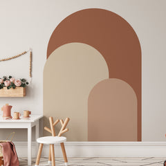 Dusty Rose Modern Arch Wall Decal