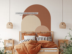 Dusty Rose Modern Arch Wall Decal