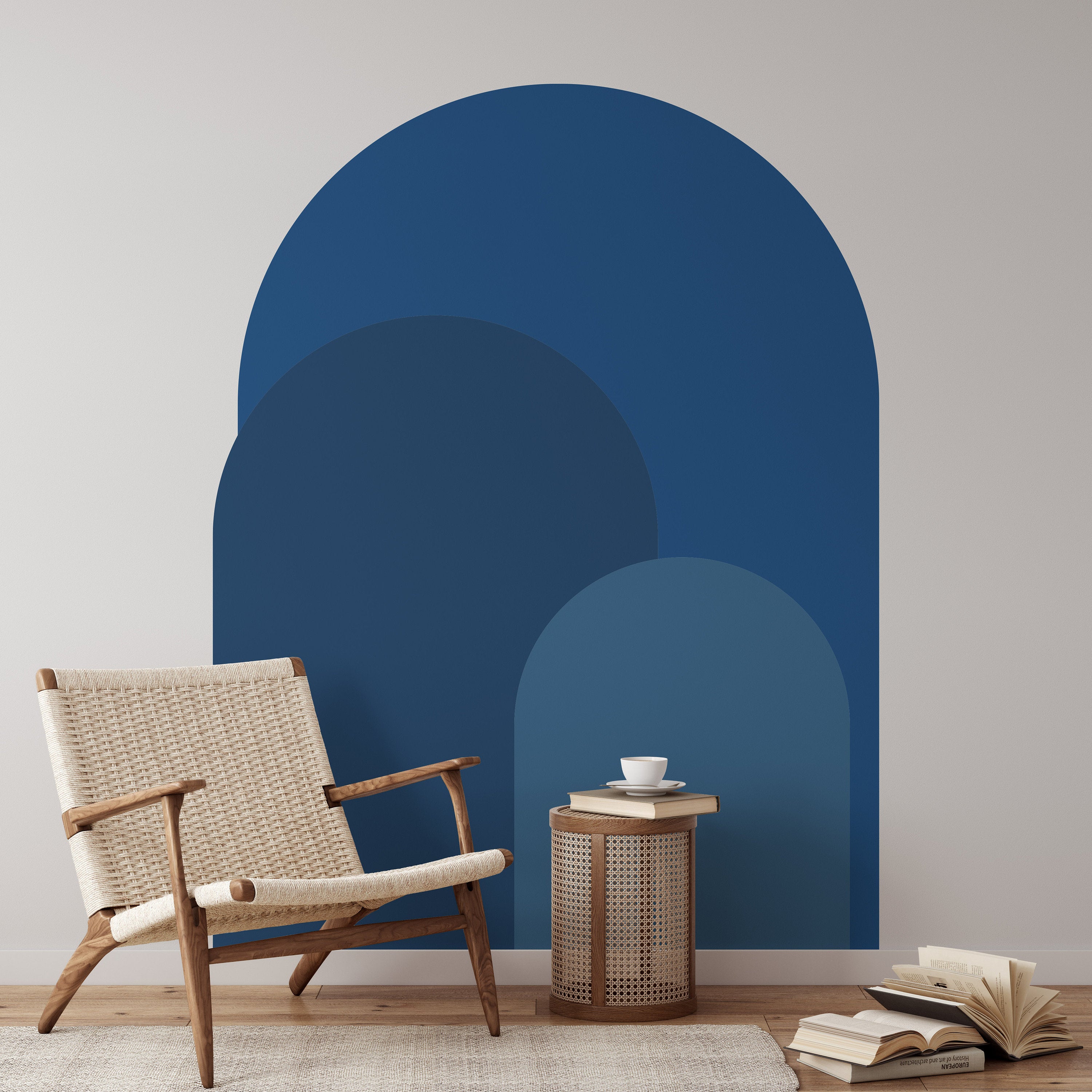 Navy Blue Modern Arch Wall Decal – Coloritto