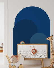 Navy Blue Modern Arch Wall Decal