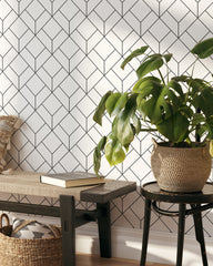 Black and White Art Deco Wallpaper