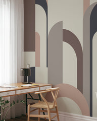 Beige Arches Wall Mural