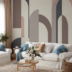 Beige Arches Wall Mural