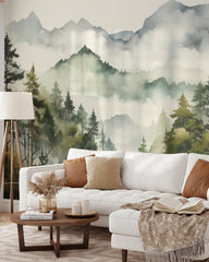 Mountains Forest Mural