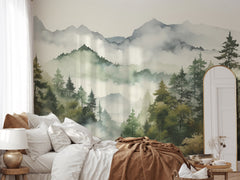 Mountains Forest Mural