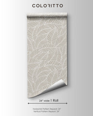 Gray Abstract Leaves Wallpaper