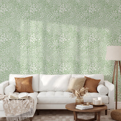 Green Branches Floral Wallpaper
